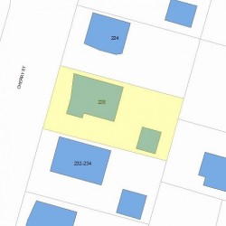 228 Cherry St, Newton, MA 02465 plot plan