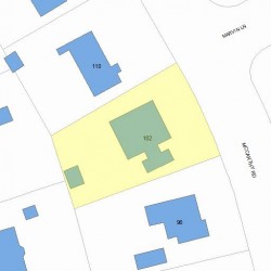 102 Mccarthy Rd, Newton, MA 02459 plot plan