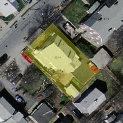 12 Clinton St, Newton, MA 02458 aerial view