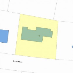 15 Clements Rd, Newton, MA 02458 plot plan