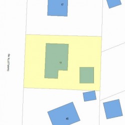 11 Charlotte Rd, Newton, MA 02459 plot plan