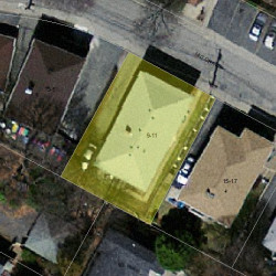 11 Milton Ave, Newton, MA 02465 aerial view