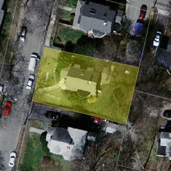 8 Eden Ave, Newton, MA 02465 aerial view