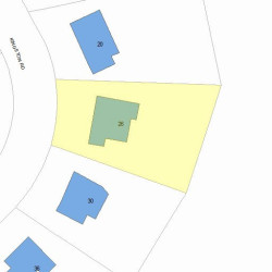 26 Kingston Rd, Newton, MA 02461 plot plan