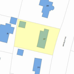 207 Waverley Ave, Newton, MA 02458 plot plan