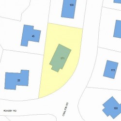 171 Carlton Rd, Newton, MA 02468 plot plan