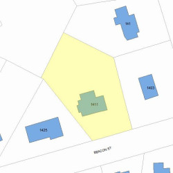 1411 Beacon St, Newton, MA 02468 plot plan