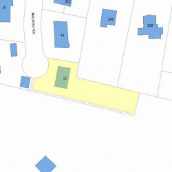 22 Malvern Ter, Newton, MA 02466 plot plan