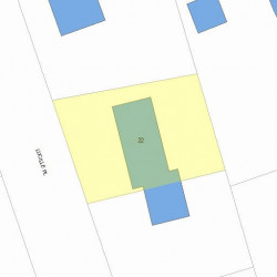 22 Lucille Pl, Newton, MA 02464 plot plan