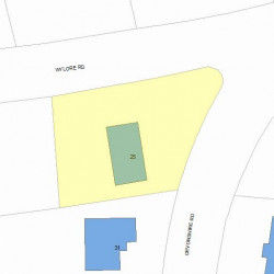 25 Devonshire Rd, Newton, MA 02468 plot plan