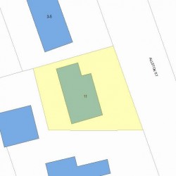 11 Allston St, Newton, MA 02465 plot plan