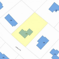 133 Arnold Rd, Newton, MA 02459 plot plan