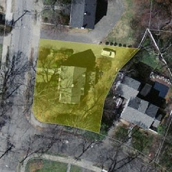 53 Garland Rd, Newton, MA 02459 aerial view