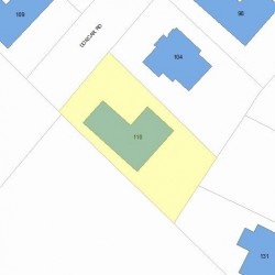 110 Dorcar Rd, Newton, MA 02459 plot plan
