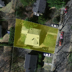 103 Beaumont Ave, Newton, MA 02460 aerial view