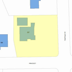 287 Chestnut St, Newton, MA 02465 plot plan