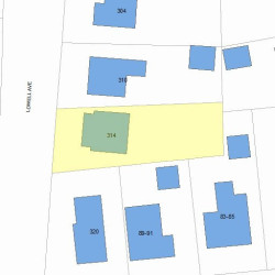 314 Lowell Ave, Newton, MA 02460 plot plan