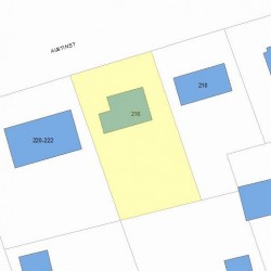 216 Austin St, Newton, MA 02465 plot plan