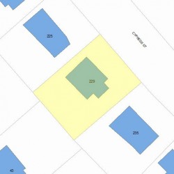 229 Cypress St, Newton, MA 02459 plot plan