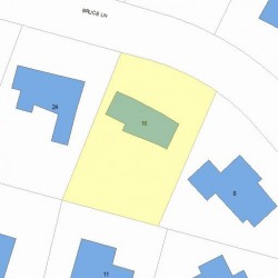 16 Bruce Ln, Newton, MA 02458 plot plan