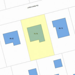 74 Athelstane Rd, Newton, MA 02459 plot plan