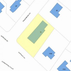 70 Windermere Rd, Newton, MA 02466 plot plan