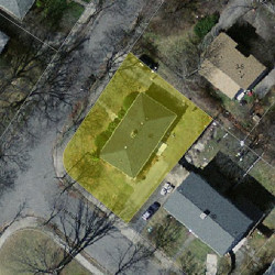 40 Beaconwood Rd, Newton, MA 02461 aerial view