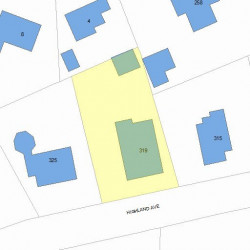 319 Highland Ave, Newton, MA 02465 plot plan