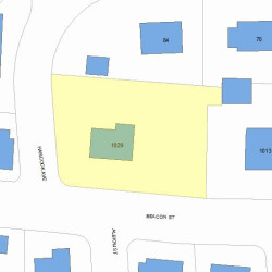 1029 Beacon St, Newton, MA 02459 plot plan