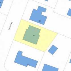 64 Vaughn Ave, Newton, MA 02461 plot plan