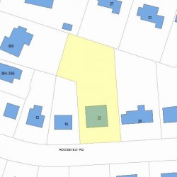 22 Roosevelt Rd, Newton, MA 02459 plot plan