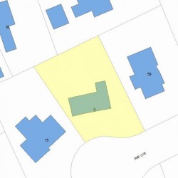 9 Inis Cir, Newton, MA 02465 plot plan