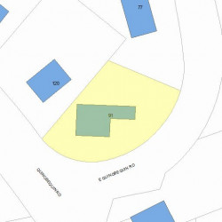91 Quinobequin Rd, Newton, MA 02462 plot plan