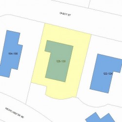 130 Cabot St, Newton, MA 02458 plot plan