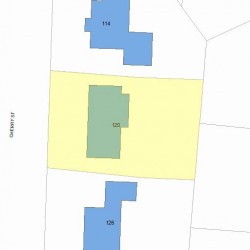 120 Cherry St, Newton, MA 02465 plot plan