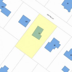 94 Central St, Newton, MA 02466 plot plan