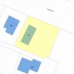 390 Homer St, Newton, MA 02459 plot plan