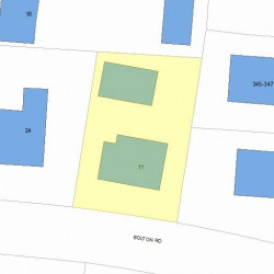 11 Bolton Rd, Newton, MA 02460 plot plan