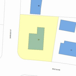 24 Fairfield St, Newton, MA 02460 plot plan