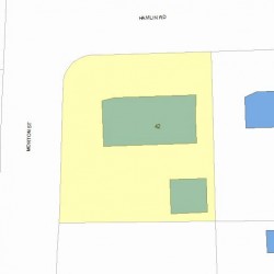 42 Hamlin Rd, Newton, MA 02459 plot plan