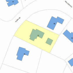 66 Alban Rd, Newton, MA 02468 plot plan