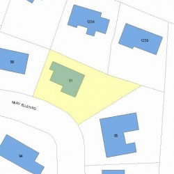 91 Mary Ellen Rd, Newton, MA 02468 plot plan