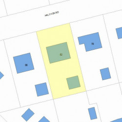 82 Halcyon Rd, Newton, MA 02459 plot plan