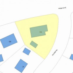 110 Waban Ave, Newton, MA 02468 plot plan