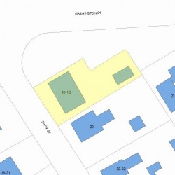 18 Shaw St, Newton, MA 02465 plot plan