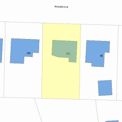 102 Parker Ave, Newton, MA 02461 plot plan