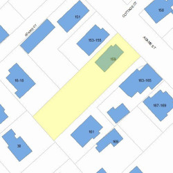 159 Adams St, Newton, MA 02460 plot plan