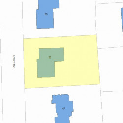 55 Lovett Rd, Newton, MA 02459 plot plan