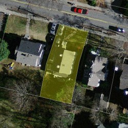 14 Church St, Newton, MA 02458 aerial view