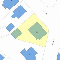 2 Taft Ave, Newton, MA 02465 plot plan